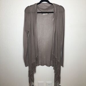 Soft Surroundings Open Knit Cardigan in Nude L